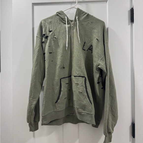 Free People Tops - Free People X Tricia Fix Repurposed Vintage Stitch Hoodie Size M